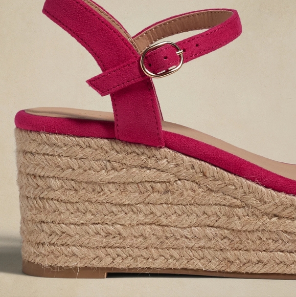 Banana Republic Platform Strappy Espadrille Maui Rose, Size 9 - Picture 7 of 14